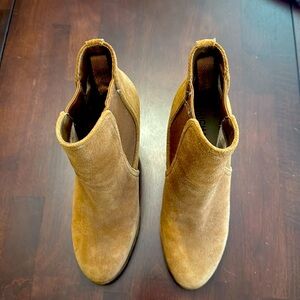 Women’s Michael Kors Rusty Suede Round Toe Wedge Boots